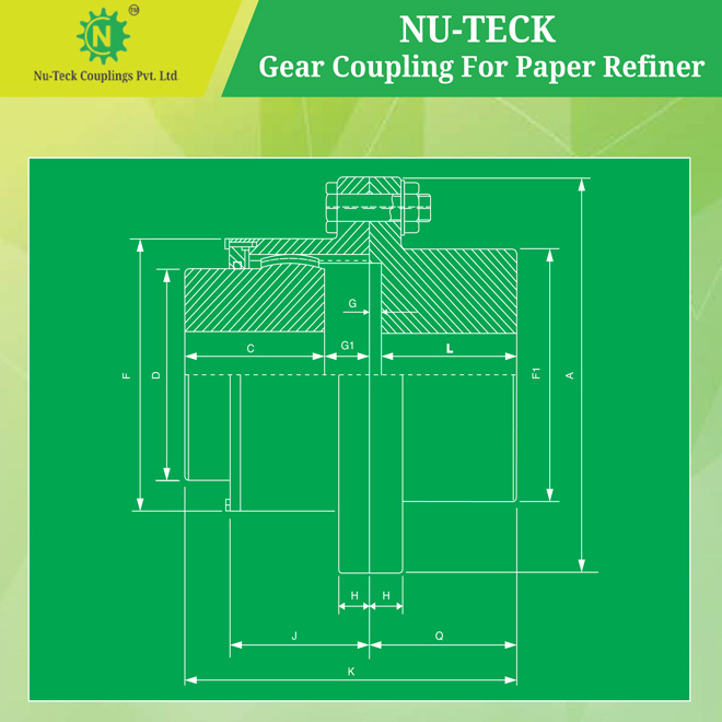 Flexible Gear Coupling for Paper Refiner